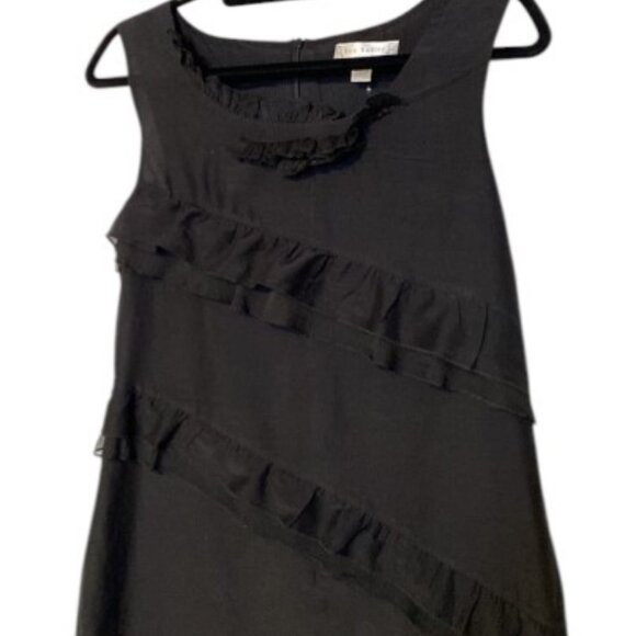 Boo Radley black ruffle sleeveless dress size 8 - Picture 3 of 6